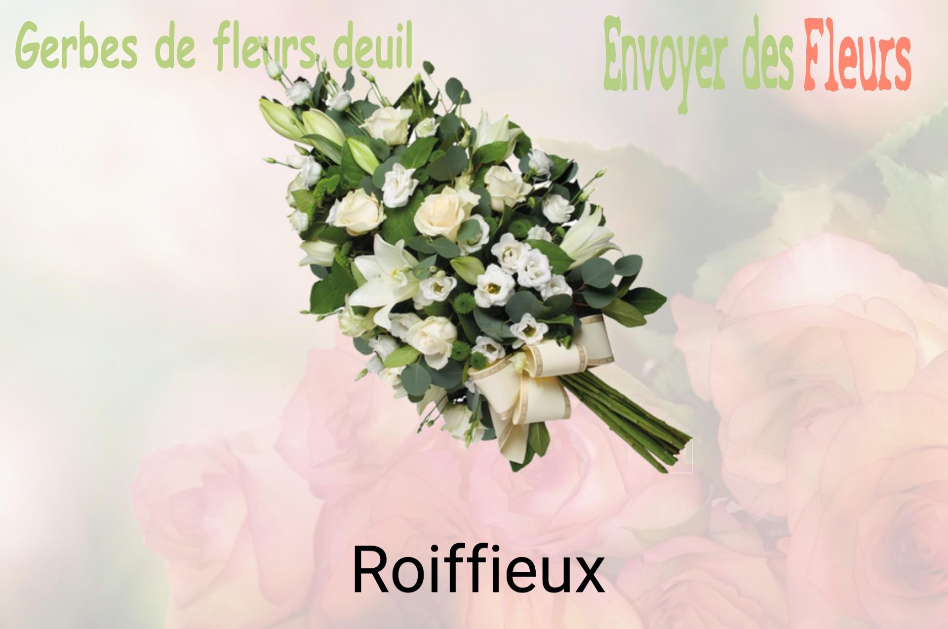 Gerbe de fleurs de deuil livrée à Roiffieux